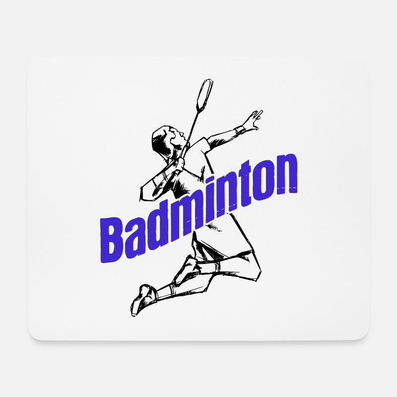 Badminton - Mousepad (Querformat) - Weiß