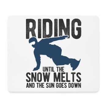 Snowboard Spruch für Snowboarder - Mousepad (Querformat) - Weiß - Vorne