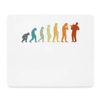 Violin Violinist Evolution Retro - Mousepad (Querformat) - Weiß - Vorne