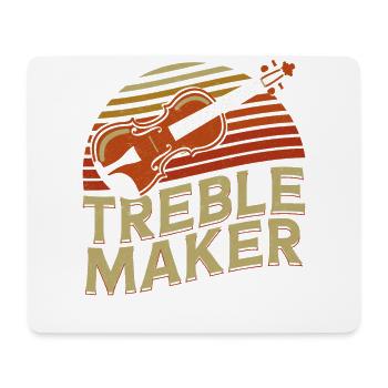 Violoniste Violoniste Pun Treble Maker - Tapis de souris (format paysage) - blanc - Devant