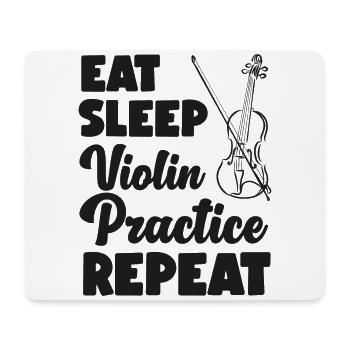 Violin Violinist Eat Sleep Violin - Mousepad (Querformat) - Weiß - Vorne