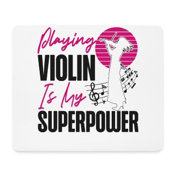 Violin Violinist Playing Violin Is - Mousepad (Querformat) - Weiß - Vorne
