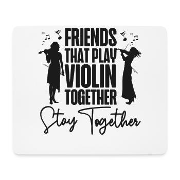 Violin Violinist Besties Buddies - Mouse Pad (horizontal) - white - Front