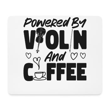 Violin Violinist Coffee Powered By - Mouse Pad (horizontal) - white - Front