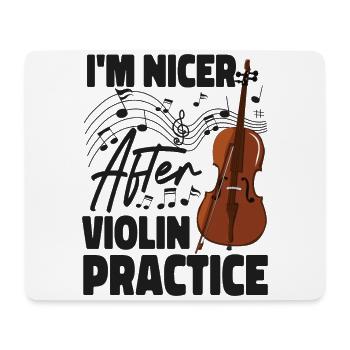 Violoniste Je suis plus gentil après - Tapis de souris (format paysage) - blanc - Devant