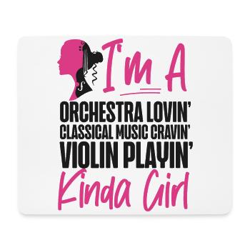 Violin Violinist Girl I'm A - Mousepad (Querformat) - Weiß - Vorne