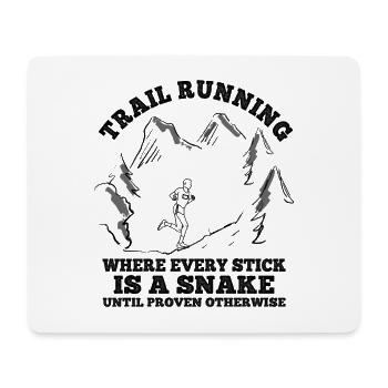 Berg-Laufen Für Läufer Trailrunning - Mousepad (Querformat) - Weiß - Vorne