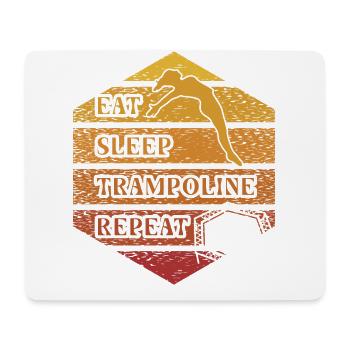 Essen Schlaf Trampolin Wiederholung - Mousepad (Querformat) - Weiß - Vorne