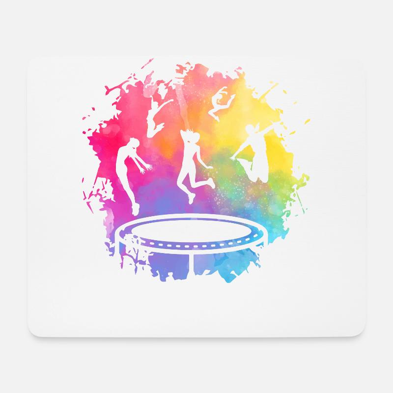 Trampolin - Mousepad (Querformat) - Weiß