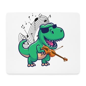 Violon Violoniste T-Rex Dinosaur - Tapis de souris (format paysage) - blanc - Devant