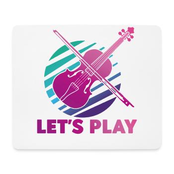 Violon Violoniste Rétro Années 80 90s - Tapis de souris (format paysage) - blanc - Devant