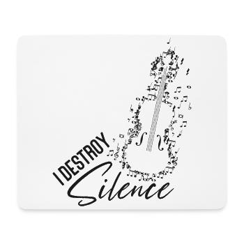 Violoniste de violon I Destroy Silence - Tapis de souris (format paysage) - blanc - Devant