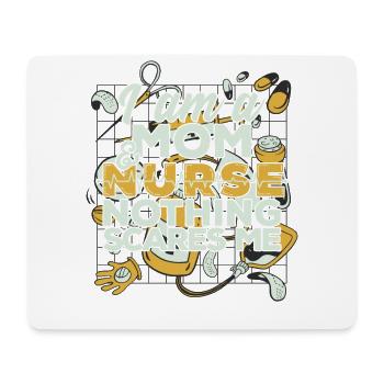 Ich bin eine Mutter und eine Krankenschwester Nichts macht mir Angst - Mousepad (Querformat) - Weiß - Vorne