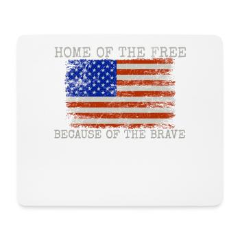 Home Of Free Because The Brave America - Tapis de souris (format paysage) - blanc - Devant