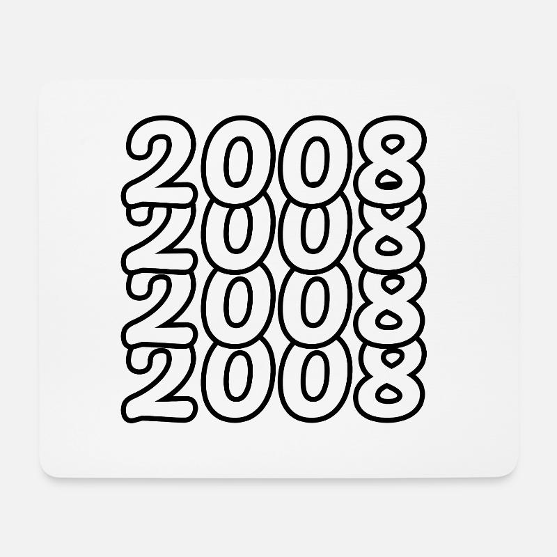 2008 Jahrgang - Mousepad (Querformat) - Weiß