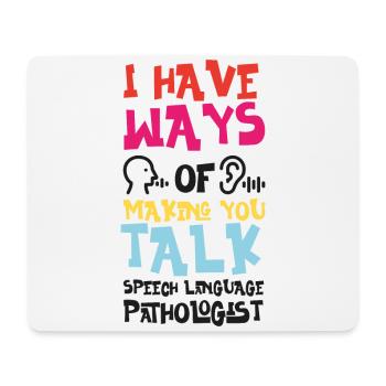 Speech Therapist Therapy Assistant - Mouse Pad (horizontal) - white - Front