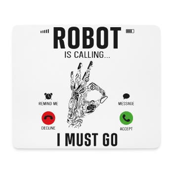 Robot Robotics Engineer Phone - Mouse Pad (horizontal) - white - Front