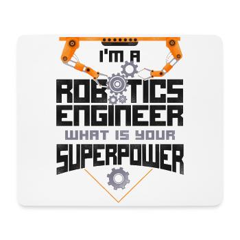 Robot Robotics Engineer Vintage - Mouse Pad (horizontal) - white - Front