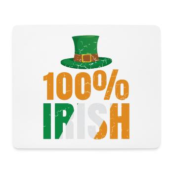 Hundertprozentig Irisch Für St.-patrick's-day-fans - Mousepad (Querformat) - Weiß - Vorne