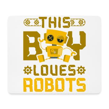 Robot Robotics Engineer Boy This - Mouse Pad (horizontal) - white - Front