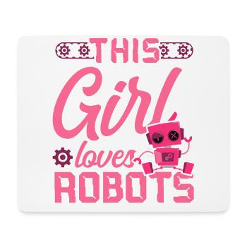 Robot Robotics Engineer Girl This - Mouse Pad (horizontal) - white - Front