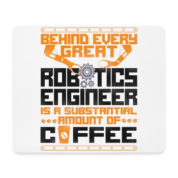 Robot Robotics Engineer Coffee - Mouse Pad (horizontal) - white - Front