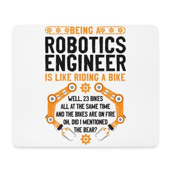 Robot Robotics Engineer Vintage - Mouse Pad (horizontal) - white - Front