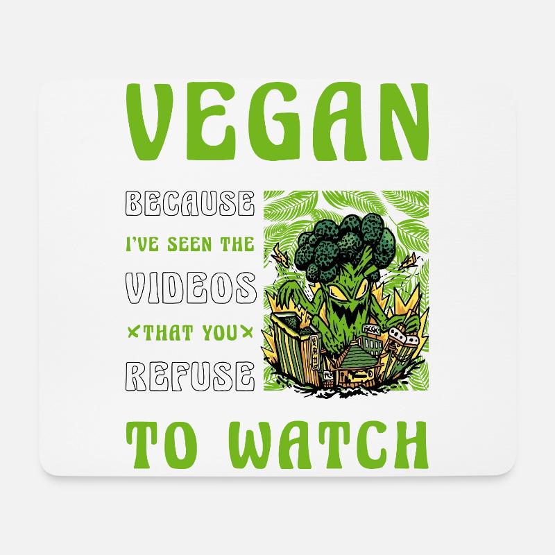 Vegan Lustige Sprüche - Mousepad (Querformat) - Weiß