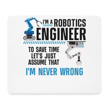 Robot Robotics Engineer I'm A - Mouse Pad (horizontal) - white - Front