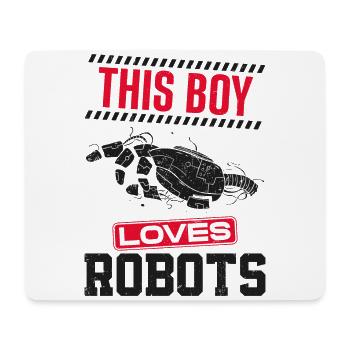 Robot Robotics Engineer Boy This - Mouse Pad (horizontal) - white - Front