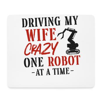 Robot Robotics Engineer Wife - Mouse Pad (horizontal) - white - Front