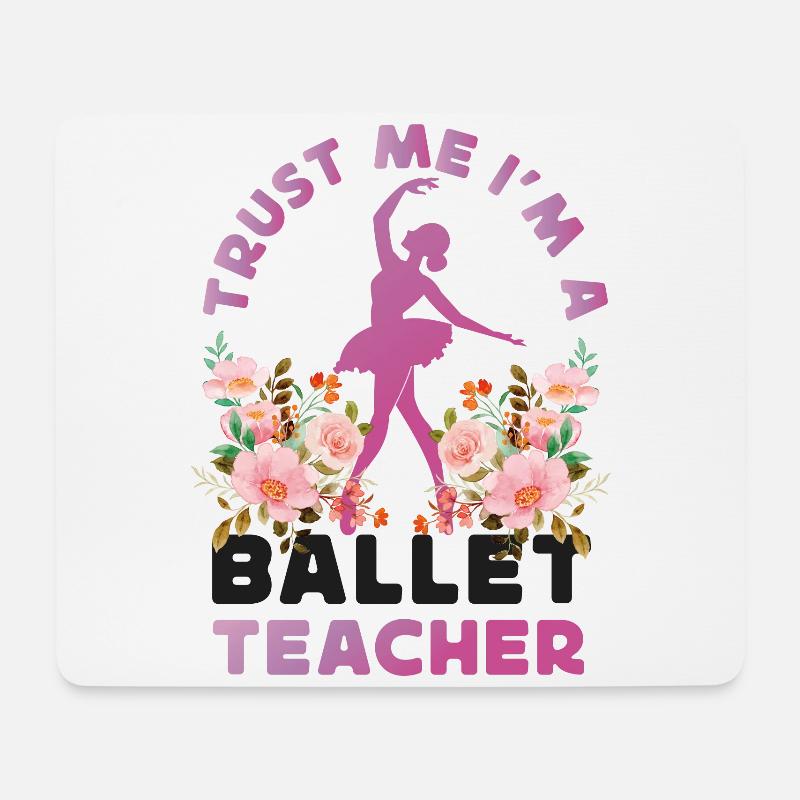 Ballet Dancer Dance Girl Ballerina - Mousepad (Querformat) - Weiß