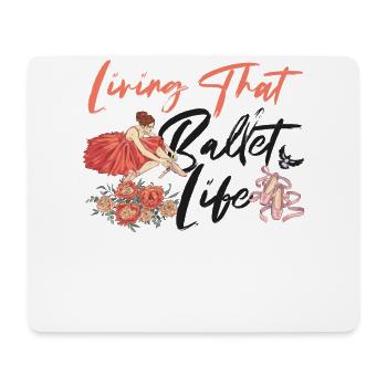 Ballet Dancer Dance Girl Ballerina - Mousepad (Querformat) - Weiß - Vorne