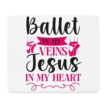 Ballet Dancer Dance Girl Ballerina - Mouse Pad (horizontal) - white - Front
