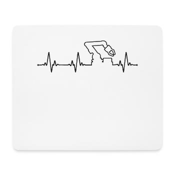 Robot Robotics Engineer Heartbeat - Mousepad (Querformat) - Weiß - Vorne