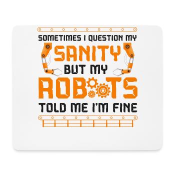 Robot Robotics Engineer Vintage - Mouse Pad (horizontal) - white - Front