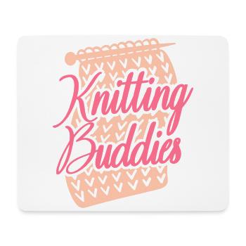 Knitting Knitter Friends Besties - Mousepad (Querformat) - Weiß - Vorne