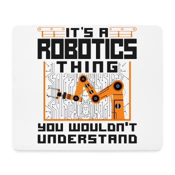 Robot Robotics Engineer Vintage - Mouse Pad (horizontal) - white - Front