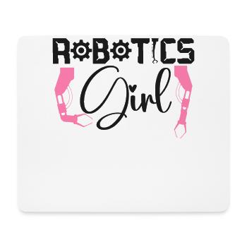 Robot Robotics Engineer Female - Mouse Pad (horizontal) - white - Front
