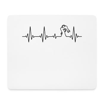 Robot Robotics Engineer Heartbeat - Mousepad (Querformat) - Weiß - Vorne