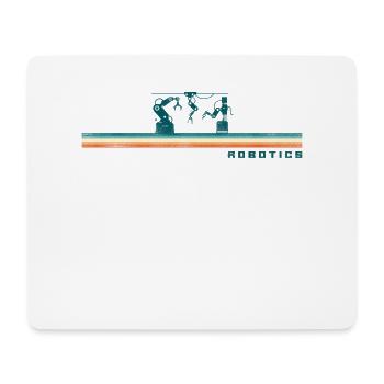 Robot Robotics Engineer Retro - Mouse Pad (horizontal) - white - Front