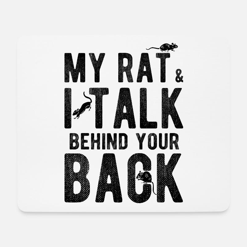 Nagetier Maus Ratte - Mousepad (Querformat) - Weiß