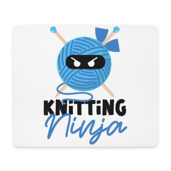Knitting Knitter Ninja Knitting - Mousepad (Querformat) - Weiß - Vorne