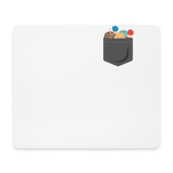 Knitting Wrinkled Pocket Knitting - Mouse Pad (horizontal) - white - Front