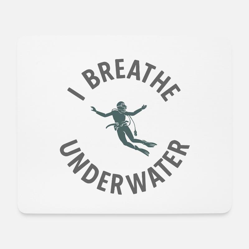 Apnoetaucher Freitaucher Taucher - Mousepad (Querformat) - Weiß