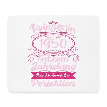 Prinzessin seit 1950 Geburtstag 1950 - Mousepad (Querformat) - Weiß - Vorne