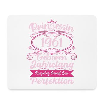Prinzessin seit 1961 Geburtstag 1961 - Mousepad (Querformat) - Weiß - Vorne
