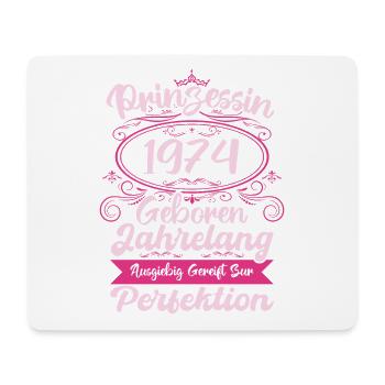 Prinzessin seit 1974 Geburtstag 1974 - Mousepad (Querformat) - Weiß - Vorne