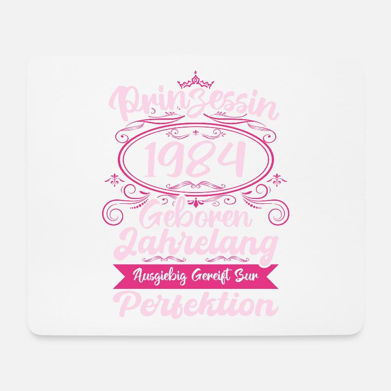 Prinzessin seit 1984 Geburtstag 1984 - Mousepad (Querformat) - Weiß