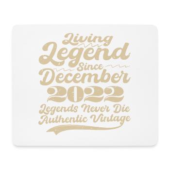 Es war einmal eine Legende. Dezember 2022 Geburts - Mousepad (Querformat) - Weiß - Vorne